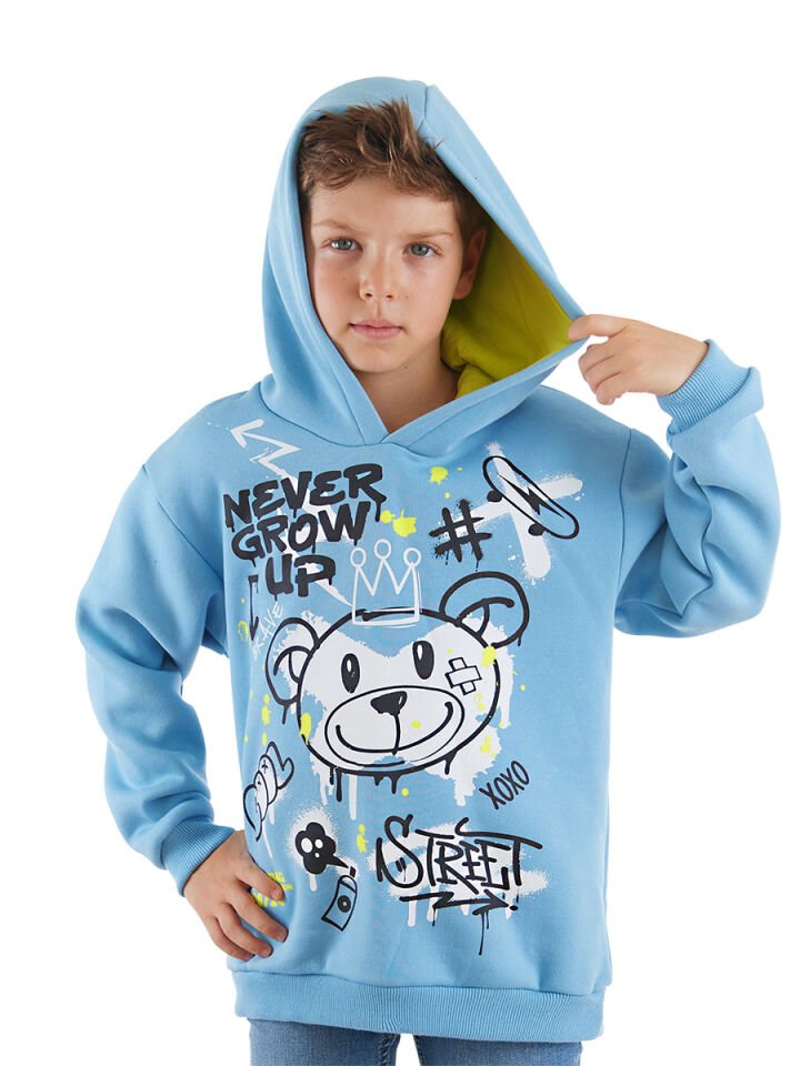 Cool Bear Erkek Çocuk Sweatshirt 7 Y - Mavi