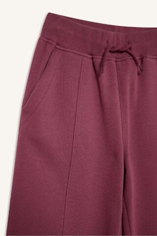 Kız Çocuk Beli Paçası Lastikli Basic Düz Jogger Eşofman Altı