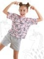 Unicorn Gang Kız Çocuk T-Shirt Şort Takım