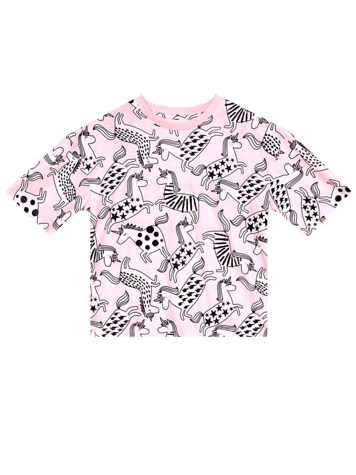 Unicorn Gang Kız Çocuk T-Shirt Şort Takım