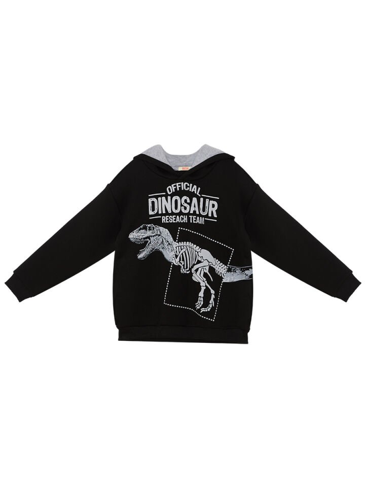 Dino Research Erkek Çocuk Sweatshirt 7 Y - Siyah