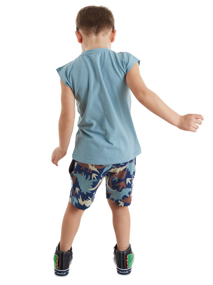 Titan Yaz Erkek Çocuk T-shirt Şort Takım 5 Y - Lacivert, Mavi