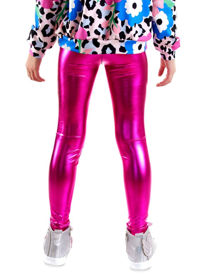 Kız Çocuk Koyu Pembe Metalik Parlak Tayt 7 Y - Pembe
