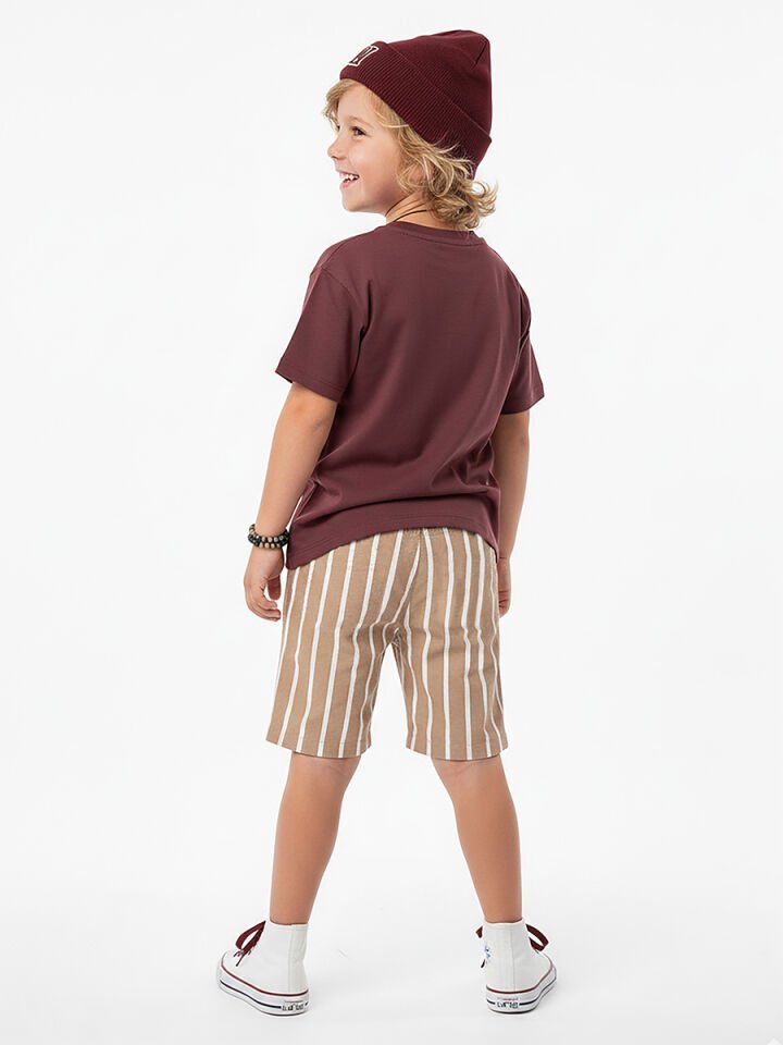 Cool Tiger Erkek Çocuk T-shirt Şort Takım 10Y - Kahverengi