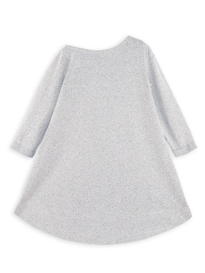 Gri Kız Çocuk Asimetrik Örme Elbise