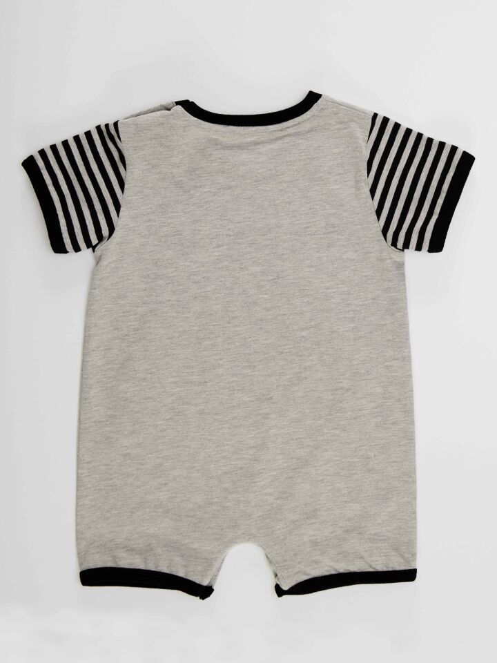 Rakun Erkek Bebek Gri Yazlık Tulum 3-6 M - Gri