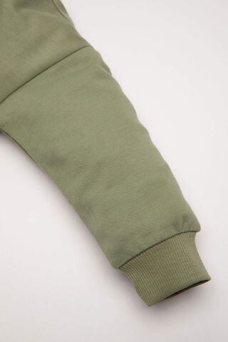 Erkek Bebek 2'li Takım Bisiklet Yaka Ayıcık Baskılı Sweatshirt Beli Lastikli Pantolon