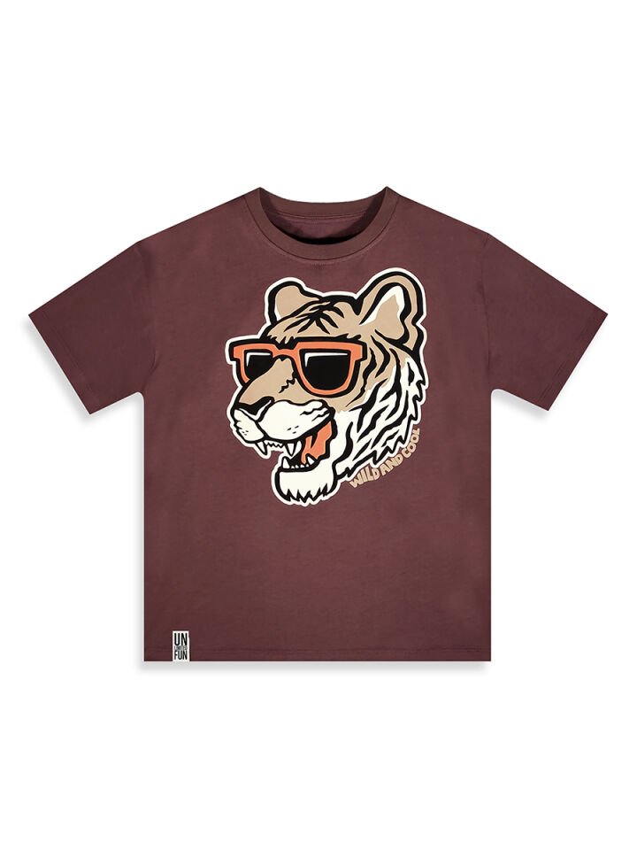 Cool Tiger Erkek Çocuk T-shirt Şort Takım 8Y - Kahverengi
