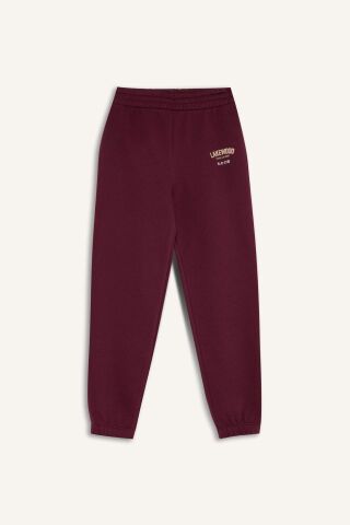 Kız Çocuk Standart Fit Beli Paçası Lastikli Baskılı Jogger Eşofman Altı