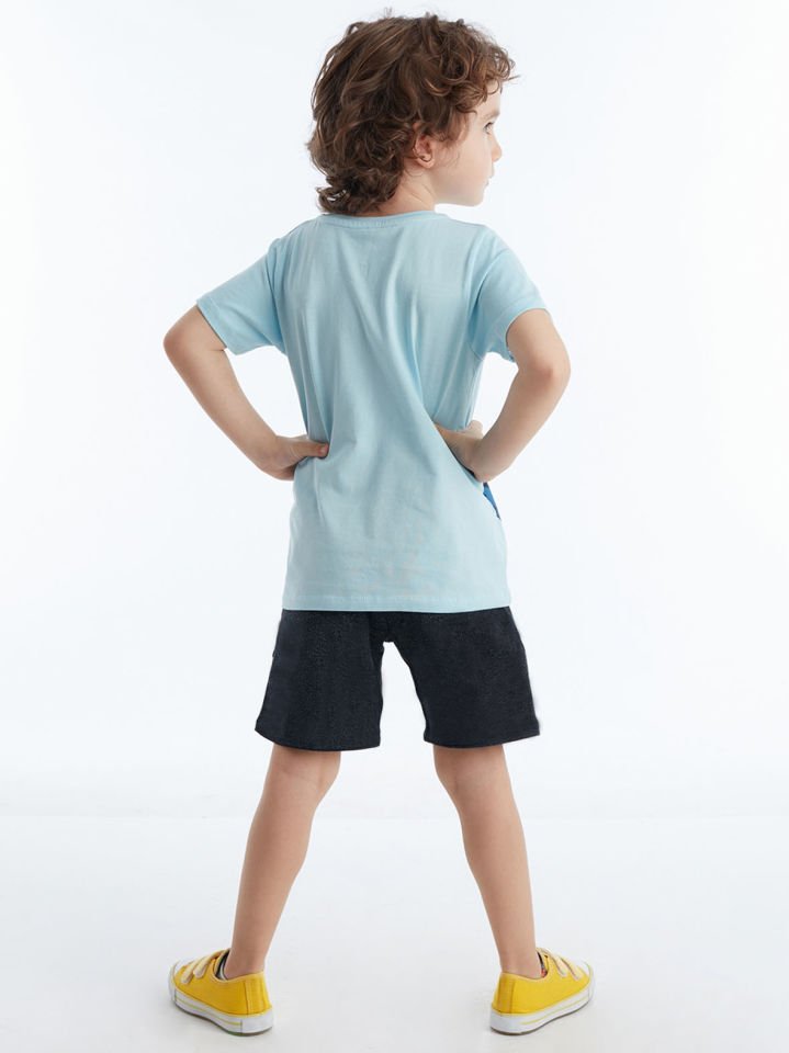 Tropik Dino Erkek Çocuk T-shirt Şort Takım