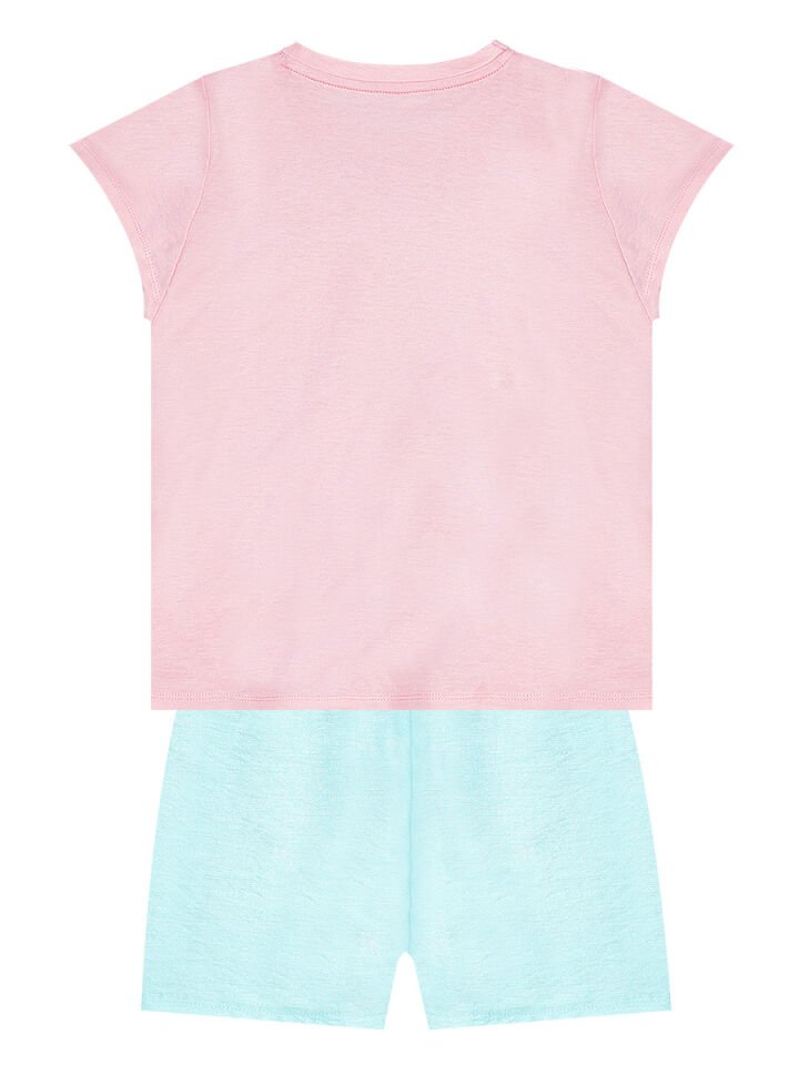 Deniz Kızı Kız Çocuk T-shirt Şort Takım 9 Y - Pembe, Mavi