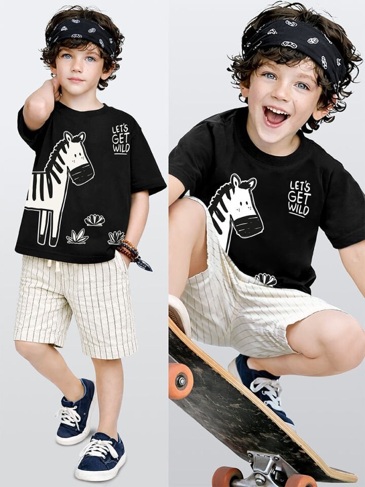 Zebra Erkek Çocuk T-shirt Şort Takım