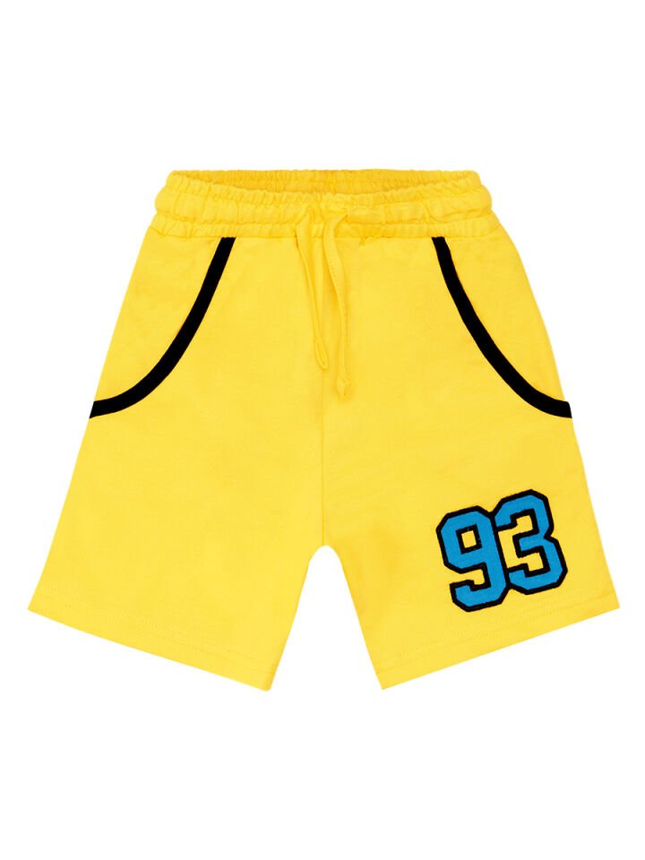 93 Truck Erkek Çocuk T-shirt Şort Takım 7 Y - Beyaz, Sarı