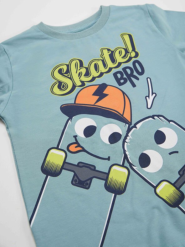 Skate Bro Erkek Çocuk T-shirt Pantolon Takım 4 Y - Lacivert, Mavi