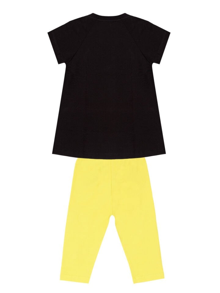 Zebracorn Siyah Kız Çocuk Tunik Tayt Takım