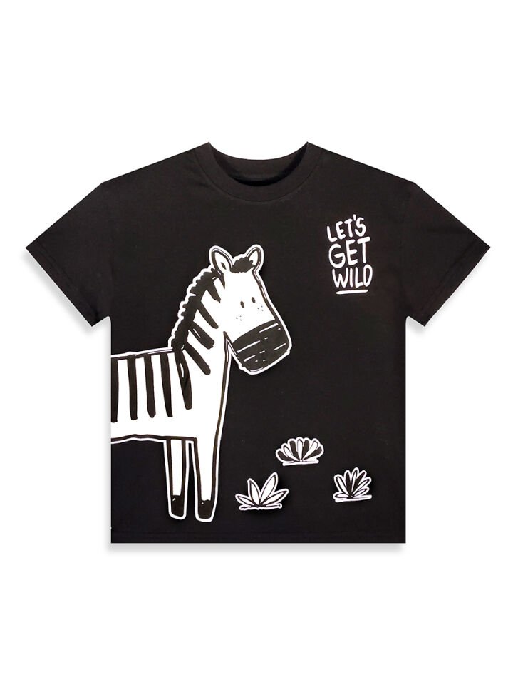 Zebra Erkek Çocuk T-shirt Şort Takım 6Y - Siyah