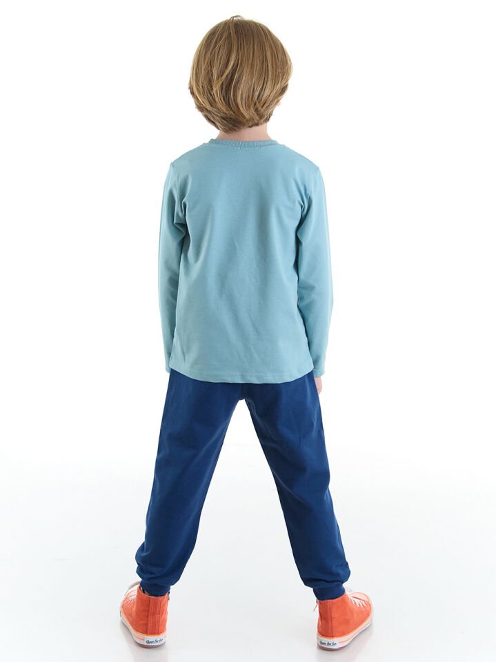 Skate Bro Erkek Çocuk T-shirt Pantolon Takım 4 Y - Lacivert, Mavi