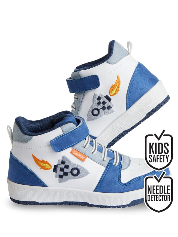 Roket Erkek Çocuk Beyaz Sneakers Spor Ayakkabı 31 N - Beyaz, Mavi