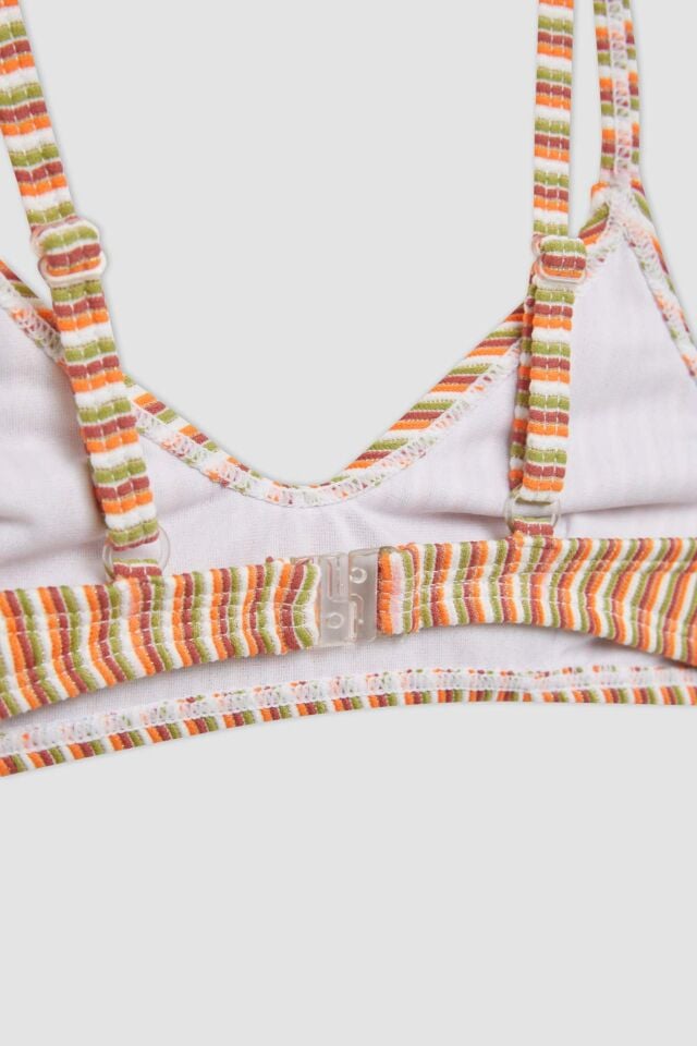 Kız Çocuk Çizgili Bikini Takımı