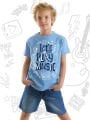 Let's Play Erkek Çocuk T-shirt Denim Şort Takım