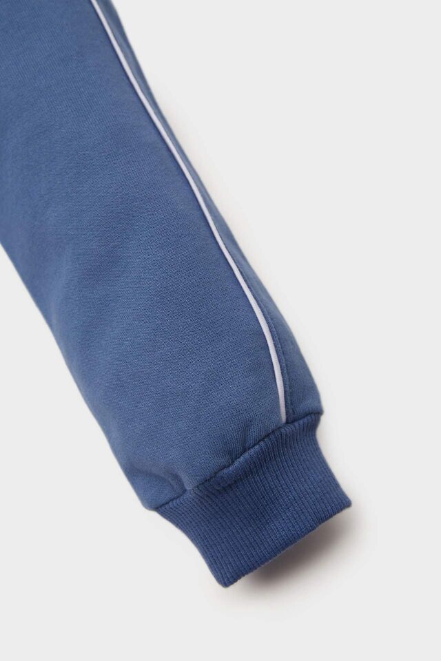 Erkek Bebek 2'li Takım Baskılı Sweatshirt Esnek Belli Eşofman Altı