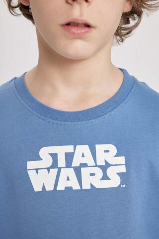 Erkek Çocuk Star Wars Bisiklet Yaka Kısa Kollu Tişört