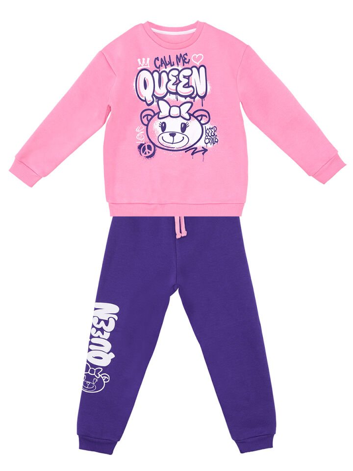 Queen Bear Kız Çocuk Eşofman Takım 4 Y - Pembe