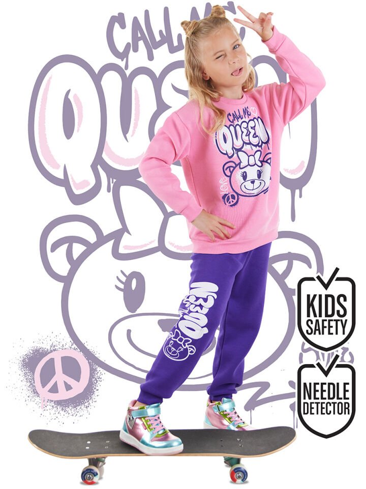 Queen Bear Kız Çocuk Eşofman Takım 8 Y - Pembe