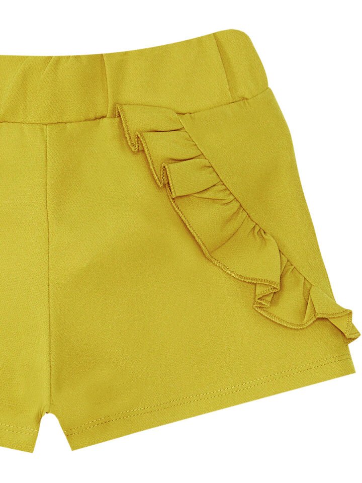 Muzip Kediler Kız Çocuk T-shirt Şort Takım 3 Y - Beyaz, Yeşil