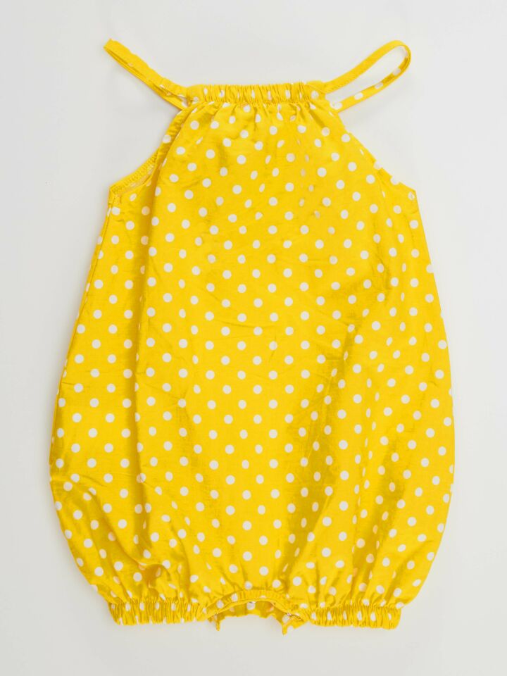 Arı Kız Bebek Poplin Sarı Tulum 3-6 M - Sarı