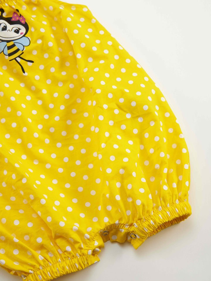 Arı Kız Bebek Poplin Sarı Tulum 3-6 M - Sarı