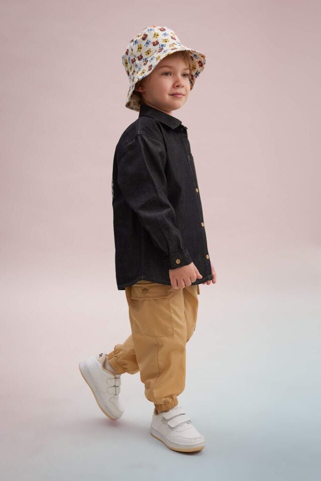 Erkek Bebek Kargo Fit Gabardin Pantolon