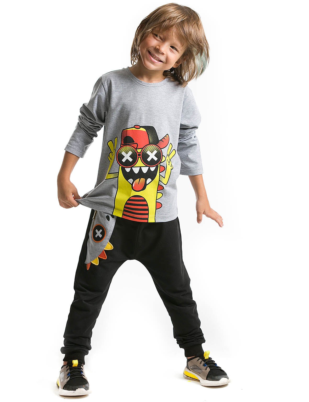 Cross Monster Erkek Çocuk T-shirt Pantolon Takım