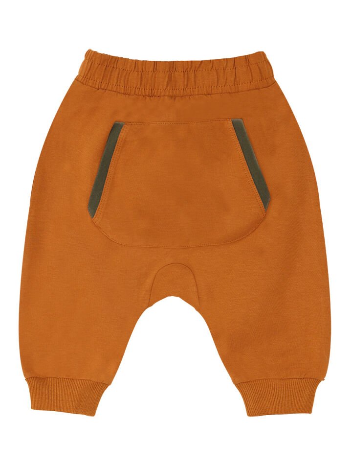 Küçük Kaplan Erkek Çocuk T-shirt Kapri Şort Takım 4 Y - Yeşil, Hardal