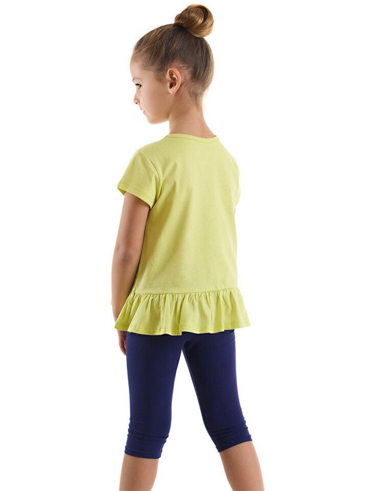 Arı Sinek Kuşu Kız Çocuk T-Shirt Tayt Takım 6 Y - Sarı, Lacivert