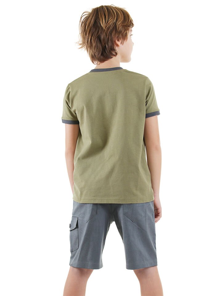 Explore Erkek Çocuk T-shirt Gabardin Şort Takım 5 Y - Haki