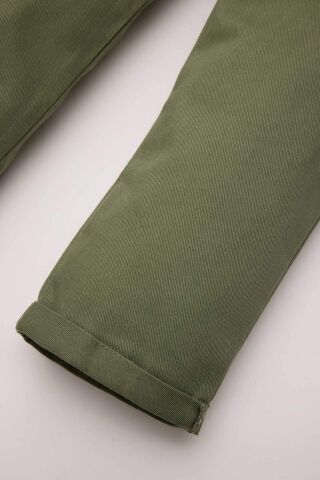 Erkek Bebek Beli Lastikli Katlamalı Paça Gabardin Pantolon