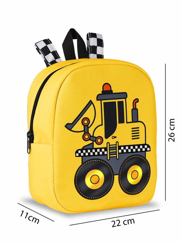 Buldozer Erkek Çocuk Okul Sırt Çantası Standart - Sarı