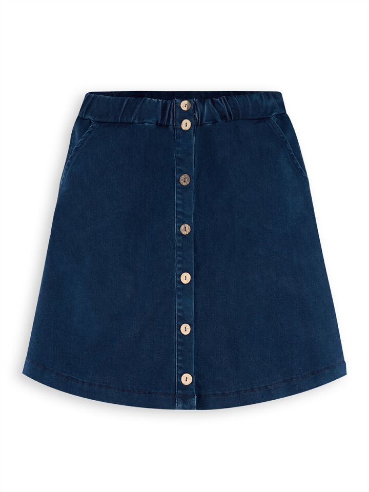 Kız Çocuk Midi Boy Denim Etek 7 Y - Lacivert