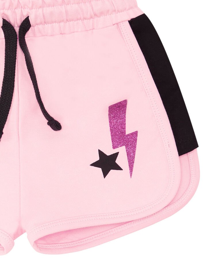 Rock Life Kız Çocuk Crop Top Şort Takım 6 Y - Pembe, Siyah