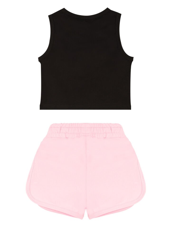 Rock Life Kız Çocuk Crop Top Şort Takım 6 Y - Pembe, Siyah