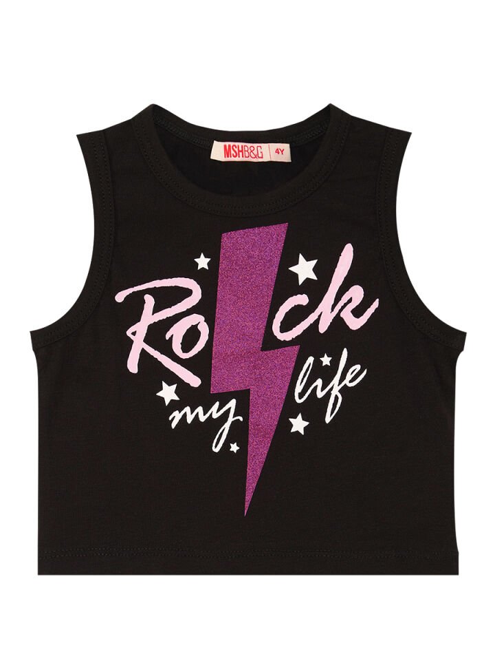 Rock Life Kız Çocuk Crop Top Şort Takım 7 Y - Pembe, Siyah