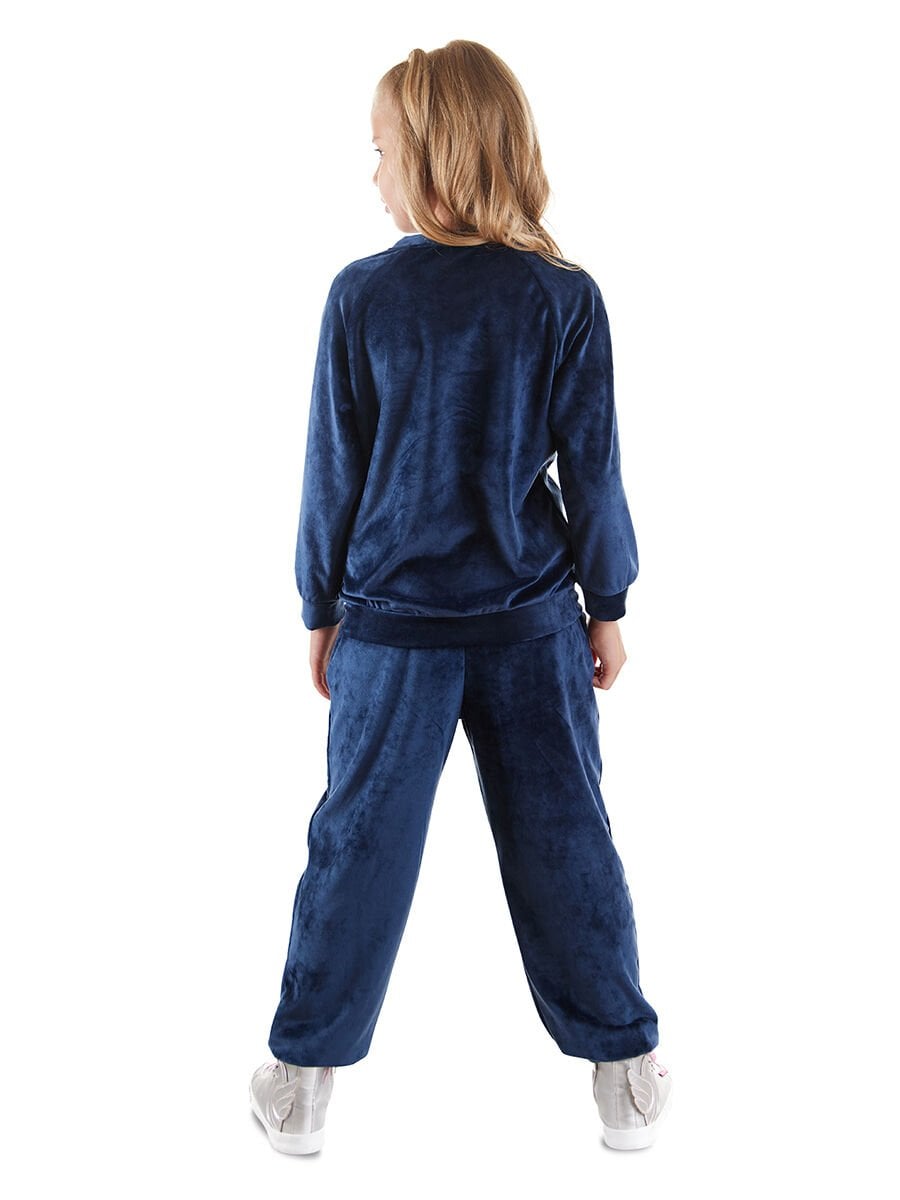 Lacivert Kadife Unicorn Kız Çocuk Eşofman Takım