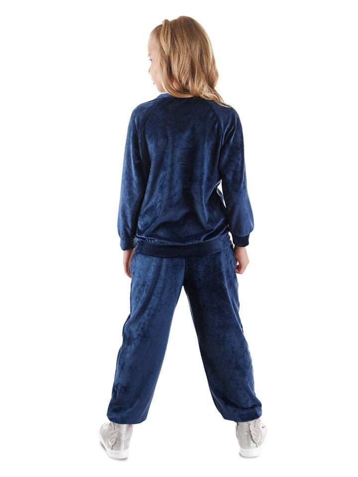 Lacivert Kadife Unicorn Kız Çocuk Eşofman Takım