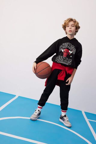 Erkek Çocuk NBA Chicago Bulls Kapüşonlu Sweatshirt