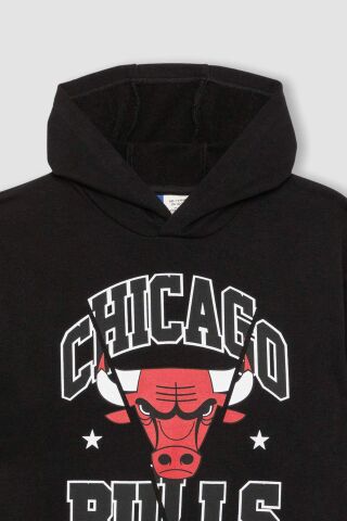 Erkek Çocuk NBA Chicago Bulls Kapüşonlu Sweatshirt