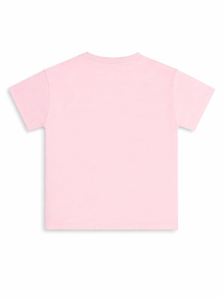 Pembe Çiçekler Kız Çocuk T-shirt Tayt Takım 4Y - Pembe