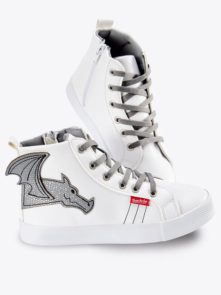 Ejderha Erkek Çocuk Beyaz Sneakers Spor Ayakkabı