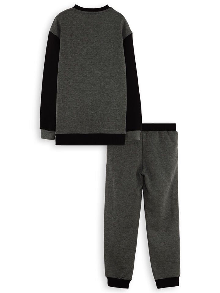 Wild Oversize Erkek Çocuk Gri Eşofman Takım