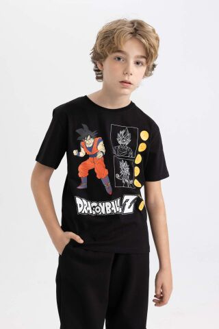 Erkek Çocuk Dragon Ball Bisiklet Yaka Kısa Kollu Tişört